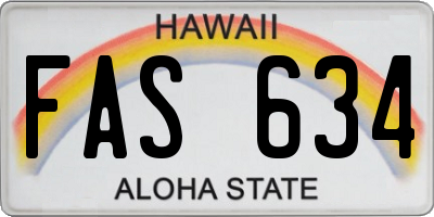HI license plate FAS634