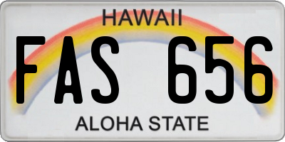 HI license plate FAS656