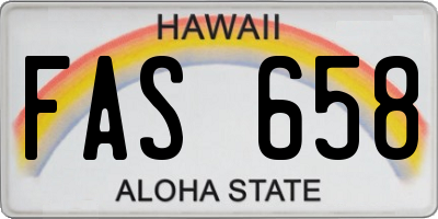 HI license plate FAS658