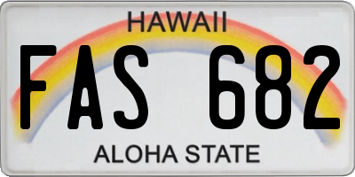 HI license plate FAS682