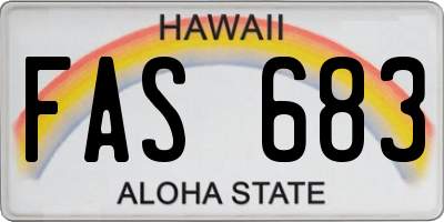 HI license plate FAS683