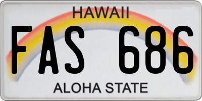 HI license plate FAS686