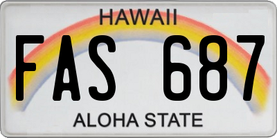 HI license plate FAS687