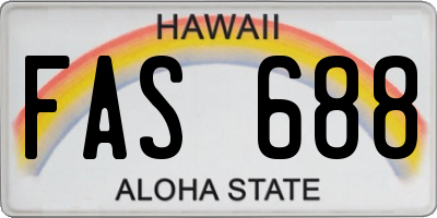 HI license plate FAS688