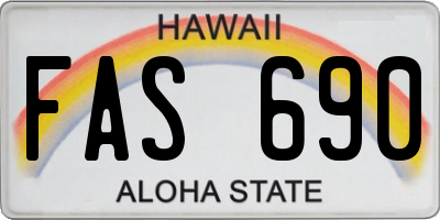 HI license plate FAS690