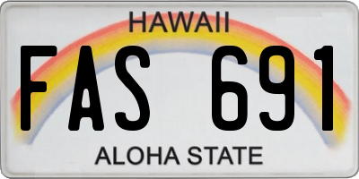HI license plate FAS691