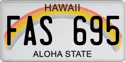 HI license plate FAS695