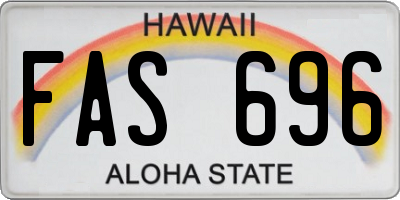 HI license plate FAS696