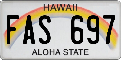 HI license plate FAS697