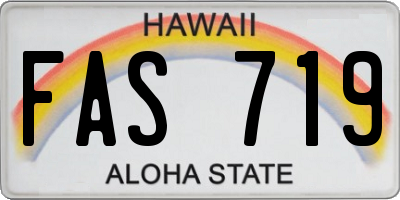 HI license plate FAS719