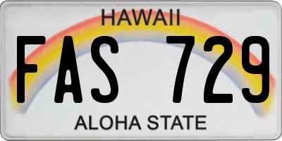 HI license plate FAS729
