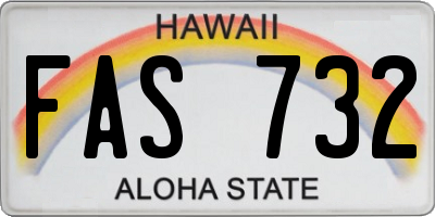 HI license plate FAS732
