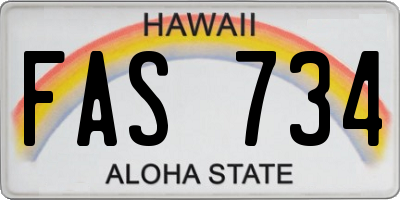 HI license plate FAS734