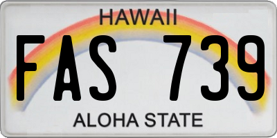 HI license plate FAS739