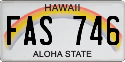 HI license plate FAS746