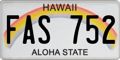 HI license plate FAS752