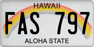 HI license plate FAS797