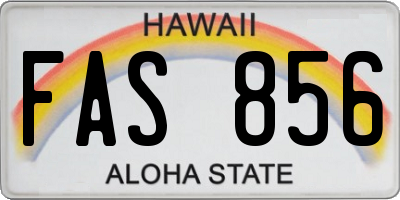 HI license plate FAS856