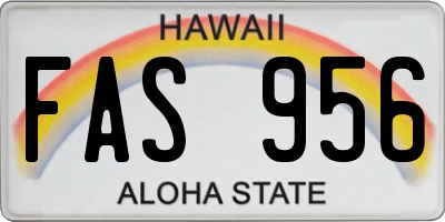 HI license plate FAS956