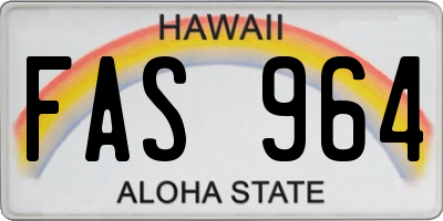 HI license plate FAS964