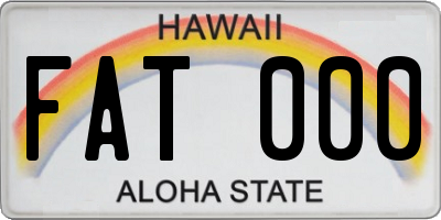 HI license plate FAT000