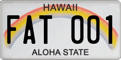 HI license plate FAT001