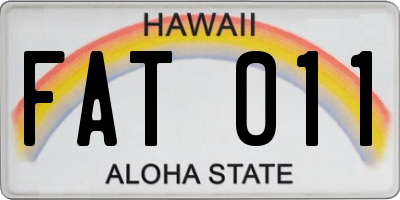 HI license plate FAT011