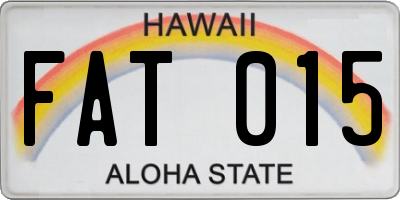 HI license plate FAT015