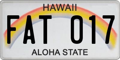 HI license plate FAT017