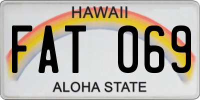 HI license plate FAT069