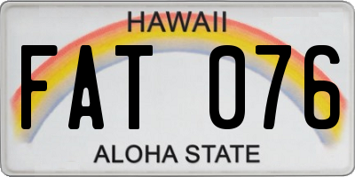 HI license plate FAT076