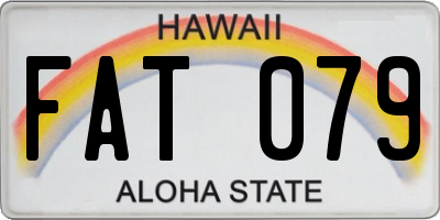 HI license plate FAT079