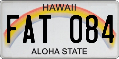 HI license plate FAT084