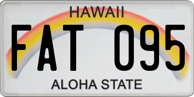HI license plate FAT095