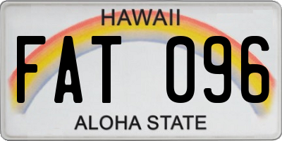 HI license plate FAT096