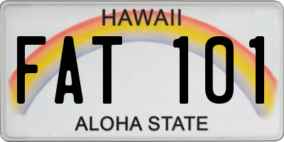 HI license plate FAT101