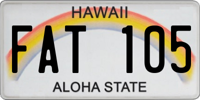HI license plate FAT105