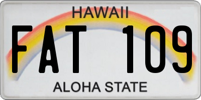HI license plate FAT109
