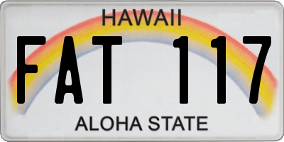 HI license plate FAT117