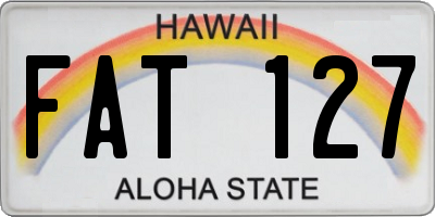 HI license plate FAT127