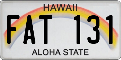 HI license plate FAT131