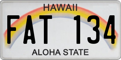 HI license plate FAT134