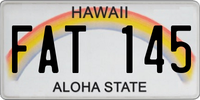 HI license plate FAT145