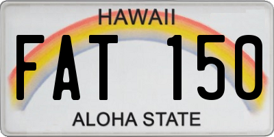 HI license plate FAT150