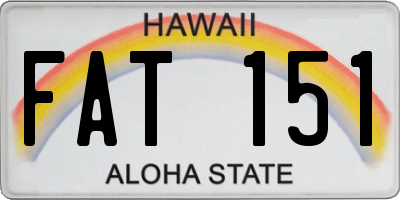 HI license plate FAT151