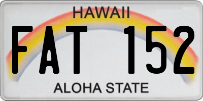 HI license plate FAT152