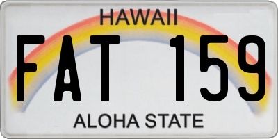 HI license plate FAT159