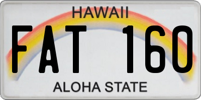 HI license plate FAT160