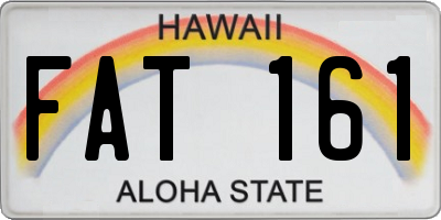 HI license plate FAT161