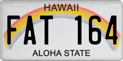 HI license plate FAT164
